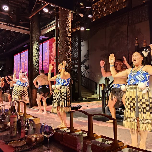 Māori performers sharing kapa haka at a cultural exchange event in China